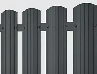 Штакетник R-образный (полукруглый) фигурный MetallStone ПЭ 0,4 b=100 RAL 7024
