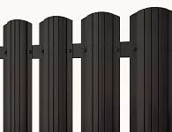 Штакетник R-образный (полукруглый) фигурный MetallStone ПЭ 0,4 b=100 RAL 8019